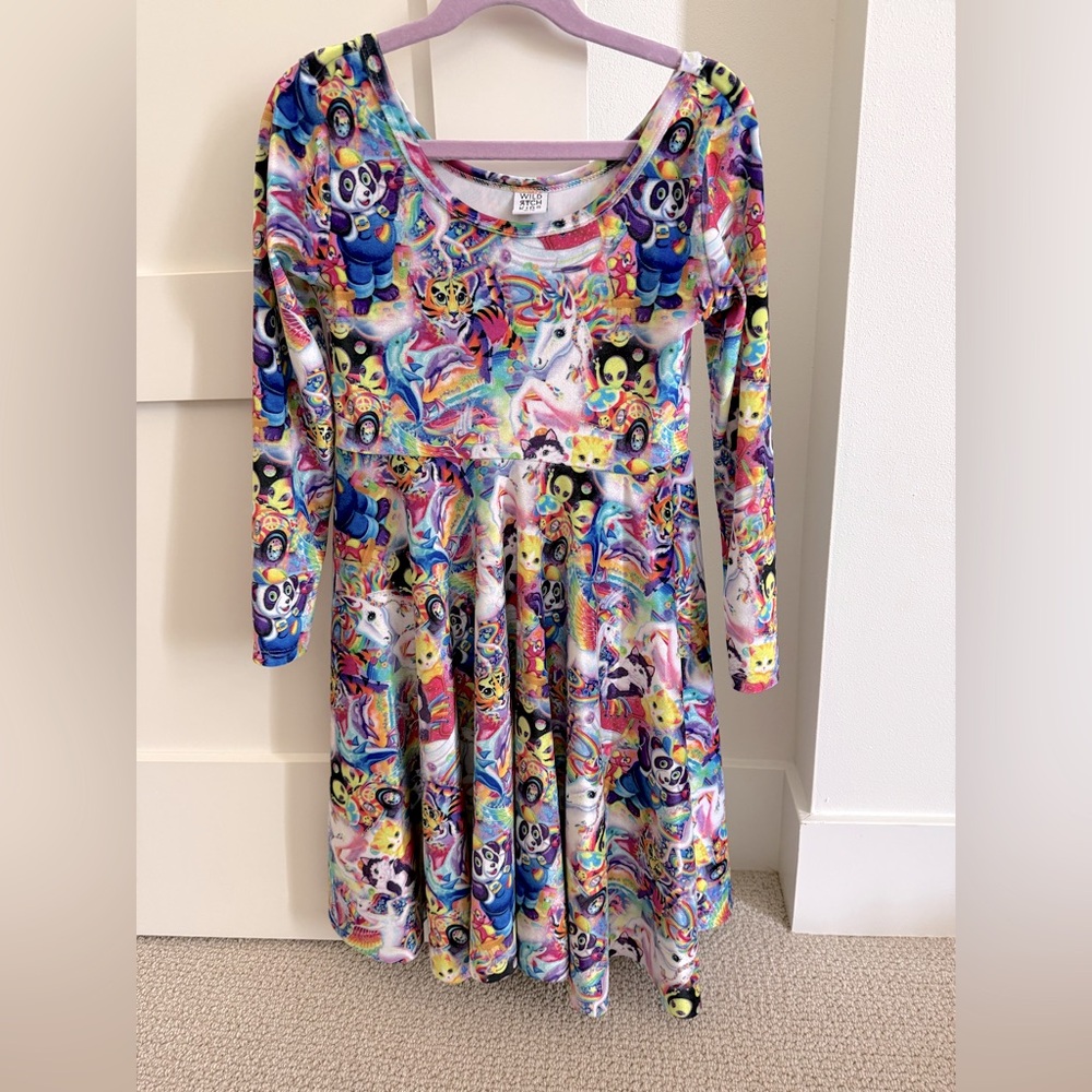 Wild rich kids Lisa Frank print twirl